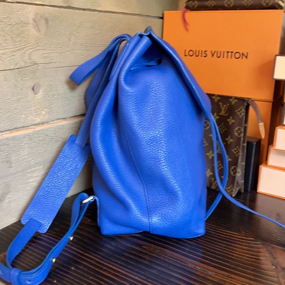 Mansur Gavriel pebbled leather backpack in Blue - Picture 6 of 17